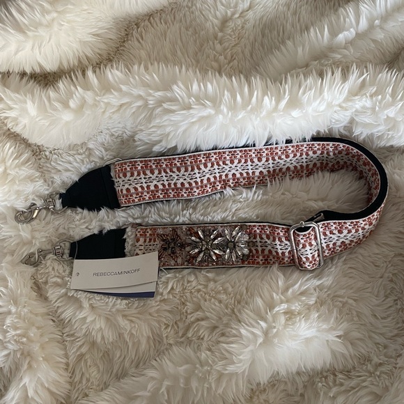 NWT Rebecca Minkoff Jewel Stud Jacquard Handbag Guitar Strap - Picture 3 of 8